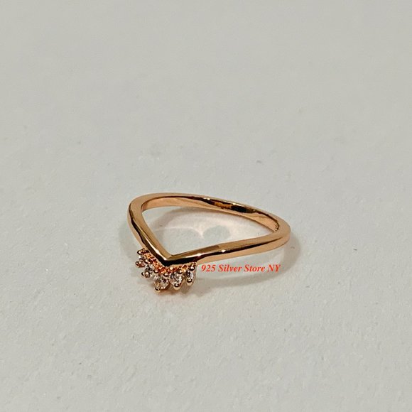 Pandora tiara wishbone ring rose gold 188282CZ - Picture 7 of 8